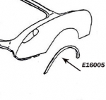 Click Here For Full Product Info E16005 REINFORCEMENT-REAR WHEEL OPENING-PRESS MOLDED-WHITE-RIGHT-56-60