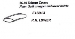 Click Here For Full Product Info E16013 COVER-TAILPIPE-LOWER-PRESS MOLDED-WHITE-RIGHT-56-60