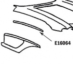 Click Here For Full Product Info E16064 BONDING STRIP-FENDER-PRESS MOLDED-WHITE-RIGHT HAND-58-61