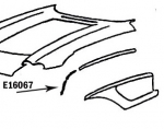 E16067 BONDING STRIP-FRONT WHEEL OPENING-PRESS MOLDED-WHITE-LEFT-58-61