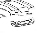 E16068 BONDING STRIP-FRONT PANEL TO SURROUND-PRESS MOLDED-WHITE-RIGHT HAND-58-61