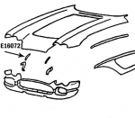 Click Here For Full Product Info E16072 BONDING STRIP-INNER FENDER TO SURROUND-PRESS MOLDED-WHITE-RIGHT HAND-58-62