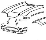 Click Here For Full Product Info E16073 BONDING STRIP-INNER FENDER TO SURROUND-PRESS MOLDED-WHITE-LEFT HAND-58-62