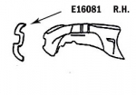 Click Here For Full Product Info E16081 BONDING STRIP-INNER SKIRT-FRONT-PRESS MOLDED-WHITE-RIGHT HAND-58-62