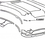 Click Here For Full Product Info E16097 BONDING STRIP-FRONT PANEL TO SURROUND-PRESS MOLDED-WHITE-RIGHT HAND-62