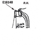 E16140 REINFORCEMENT-LOCK PILLAR-UPPER-PRESS MOLDED-WHITE-RIGHT HAND-61-62