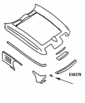 E16176 BONDING STRIP-LOWER PANEL-PRESS MOLDED-WHITE-RIGHT HAND-63-65