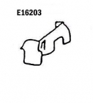 Click Here For Full Product Info E16203 SKIRT-INNER FENDER-PRESS MOLDED-WHITE-LEFT HAND-63