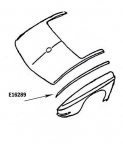 Click Here For Full Product Info E16289 BONDING STRIP-REAR FENDER-UPPER-PRESS MOLDED-WHITE-RIGHT HAND-63-65