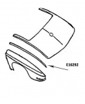 Click Here For Full Product Info E16292 BONDING STRIP-REAR FENDER-UPPER-PRESS MOLDED-GRAY-LEFT HAND-63-66