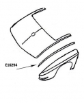 Click Here For Full Product Info E16294 BONDING STRIP-REAR FENDER-UPPER-PRESS MOLDED-BLACK-RIGHT HAND-67