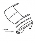 Click Here For Full Product Info E16300 FENDER-REAR-PRESS MOLDED-BLACK-RIGHT-67