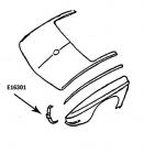Click Here For Full Product Info E16301 BONDING STRIP-TAILLAMP-VERTICAL-PRESS MOLDED-WHITE-RIGHT HAND-63