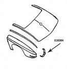 E16304 BONDING STRIP-TAILLAMP-VERTICAL-PRESS MOLDED-GRAY-LEFT HAND-63