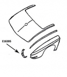 Click Here For Full Product Info E16305 BONDING STRIP-TAILLAMP-VERTICAL-PRESS MOLDED-WHITE-RIGHT HAND-64-65