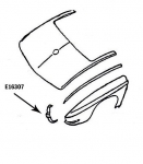 Click Here For Full Product Info E16307 BONDING STRIP-TAILLAMP-VERTICAL-PRESS MOLDED-GRAY-RIGHT HAND-64-66