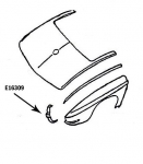 E16309 BONDING STRIP-TAILLAMP-VERTICAL-PRESS MOLDED-BLACK-RIGHT HAND-67