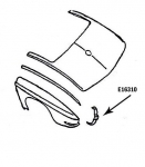 E16310 BONDING STRIP-TAILLAMP-VERTICAL-PRESS MOLDED-BLACK-LEFT HAND-67