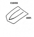 E16455 HOOD-ASSEMBLY-SMALL BLOCK 327-350-HAND LAYUP-SMOOTH INSIDE-68-72