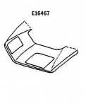 Click Here For Full Product Info E16467 PANEL-FRONT HOOD SURROUND-CENTER WHEEL FORWARD-HAND LAYUP-68-69
