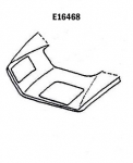 Click Here For Full Product Info E16468 PANEL-FRONT HOOD SURROUND-CENTER WHEEL FORWARD-HAND LAYUP-70-72