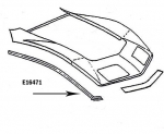 Click Here For Full Product Info E16471 BONDING STRIP-FENDER-FRONT UPPER-PRESS MOLDED-BLACK-RIGHT HAND-68-72