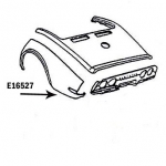 Click Here For Full Product Info E16527 FENDER-REAR-WITH SIDE EXHAUST-PRESS MOLDED-BLACK-LEFT-68-69