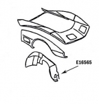 Click Here For Full Product Info E16565 SKIRT-INNER FENDER-PRESS MOLDED-GRAY-RIGHT HAND-73-79