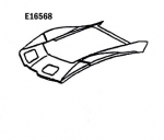Click Here For Full Product Info E16568 HOOD SURROUND-SHEET MOLDED COMPOUND-PRESS MOLDED-GRAY-75-82