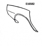 E16582 FENDER-REAR-SHEET MOLDED COMPOUND-PRESS MOLDED-GRAY-RIGHT-74-82