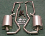 E1663 EXHAUST SYSTEM-ALUMINIZED-2 TO 2.5 INCH-SMALL BLOCK-AUTOMATIC-68-72