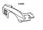 E16683 FRONT END-HALF-DOOR TO CENTER OF HOOD-HAND LAYUP-NO PLATES OR BARS-RIGHT HAND-67