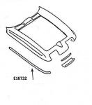 E16732 BONDING STRIP-UPPER FENDER-HAND LAYUP-WHITE-RIGHT HAND-63-65