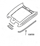 E16733 BONDING STRIP-UPPER FENDER-HAND LAYUP-GRAY-LEFT HAND-63-66