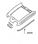 Click Here For Full Product Info E16735 BONDING STRIP-UPPER FENDER-HAND LAYUP-BLACK-LEFT HAND-67
