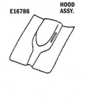 Click Here For Full Product Info E16786 HOOD-ASSEMBLY-BIG BLOCK 396-427-HAND LAYUP-65-66