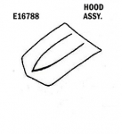 E16788 HOOD-ASSEMBLY-SMALL BLOCK-HAND LAYUP-68-72