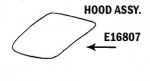 Click Here For Full Product Info E16807 HOOD-ASSEMBLY-HAND LAYUP-SMOOTH INSIDE-53-55
