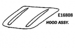 Click Here For Full Product Info E16808 HOOD-ASSEMBLY-HAND LAYUP-SMOOTH INSIDE-56-57