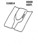 Click Here For Full Product Info E16814 HOOD-ASSEMBLY-BIG BLOCK 396-427-HAND LAYUP-SMOOTH INSIDE-65-66