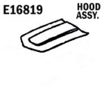 E16819 HOOD-ASSEMBLY-HAND LAYUP-SMOOTH INSIDE-73-75