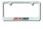 E17100 FRAME-LICENSE PLATE-Z06 SUPERCHARGED-CHROME