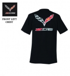 Click Here For Full Product Info E17108 SHIRT-ZO6 WITH FLAGS ON BACK-100% COTTON-BLACK