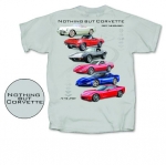 Click Here For Full Product Info E17120 SHIRT-NOTHING BUT CORVETTE-6 GENERATIONS-SILVER