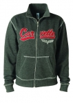 Click Here For Full Product Info E17203 JACKET-LADIES-BREAK THROUGH TRACK-BLENDED COTTON-HEATHER BLACK