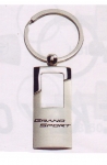 Click Here For Full Product Info E17242 KEY FOB-CORVETTE-CHROME RECTANGLE-GRAND SPORT