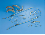 Click Here For Full Product Info E17454 CABLE KIT-PARKING BRAKE-STAINLESS STEEL CABLES-WITH OEM SHOES-67-82