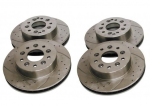 Click Here For Full Product Info E17604 ROTOR SET-BRAKE-FRONT & REAR-CROSS DRILLED & SLOTTED-CNC MACHINED-65-82