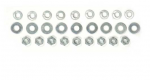 Click Here For Full Product Info E18422 NUT AND WASHER KIT-GRILLE FRAME-MOLDING-27 PIECES-58-62