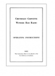 E18573 BOOKLET-RADIO INSTRUCTIONS-WONDERBAR-EACH-58-63